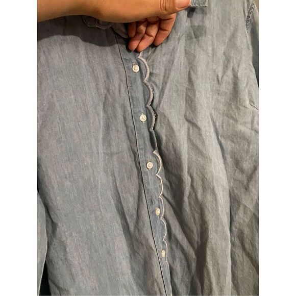 Kim Rogers Denim Button Up Long Sleeve Size XL - Picture 3 of 5